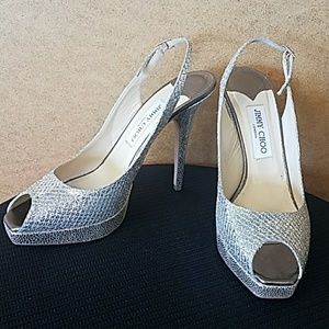 Jimmy Choo "Nova" Slingback Sandal in Champagne